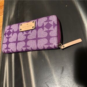Kate Spade long wallet purple